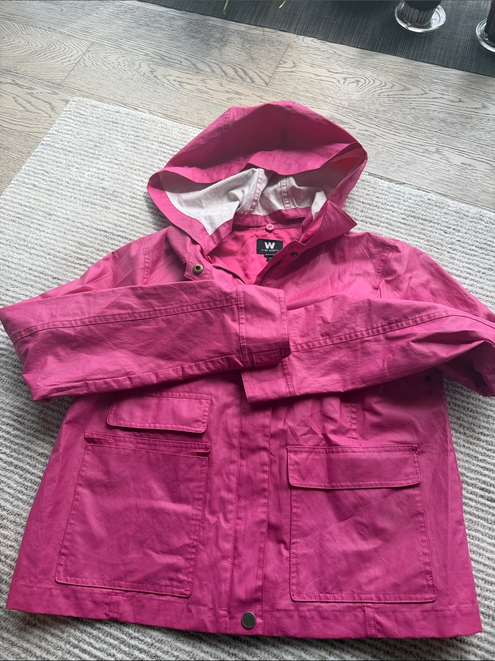 W by Worth Hot Pink Hooded Anorak Jacket